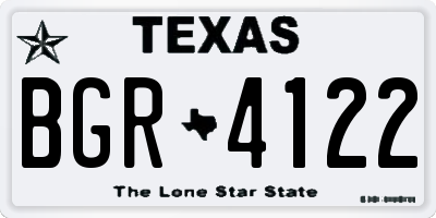 TX license plate BGR4122