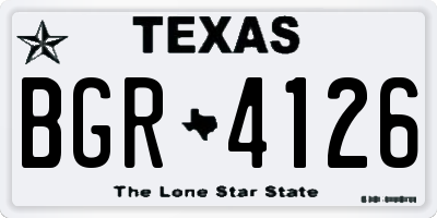 TX license plate BGR4126