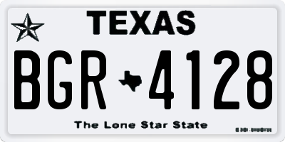 TX license plate BGR4128