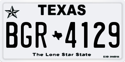 TX license plate BGR4129