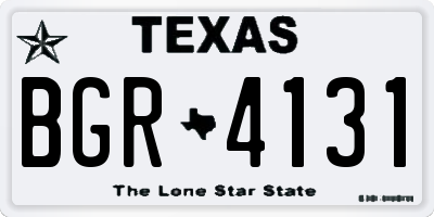 TX license plate BGR4131