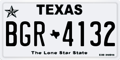 TX license plate BGR4132