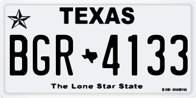 TX license plate BGR4133