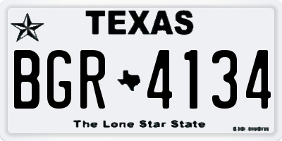 TX license plate BGR4134