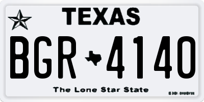 TX license plate BGR4140