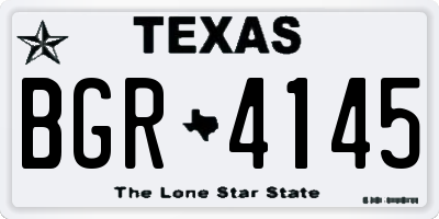 TX license plate BGR4145