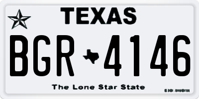 TX license plate BGR4146