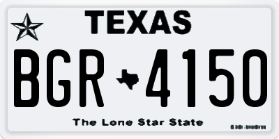 TX license plate BGR4150