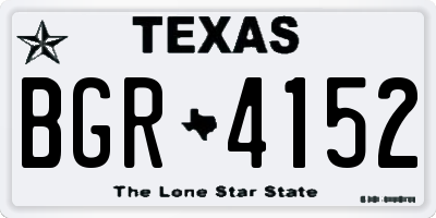TX license plate BGR4152