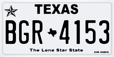 TX license plate BGR4153