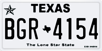 TX license plate BGR4154