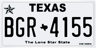 TX license plate BGR4155