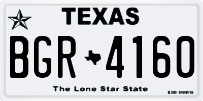 TX license plate BGR4160