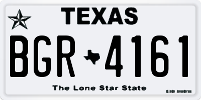 TX license plate BGR4161