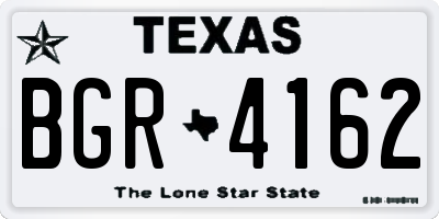 TX license plate BGR4162