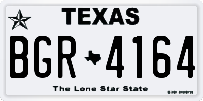 TX license plate BGR4164
