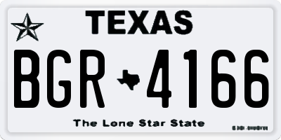TX license plate BGR4166
