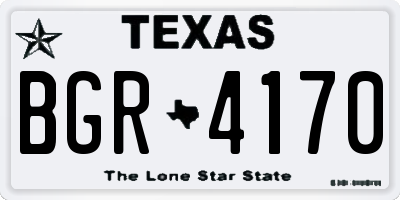 TX license plate BGR4170