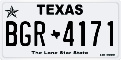 TX license plate BGR4171