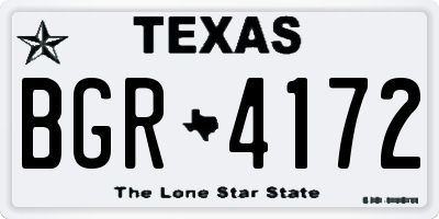 TX license plate BGR4172