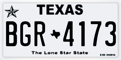 TX license plate BGR4173