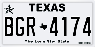 TX license plate BGR4174