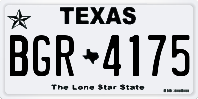 TX license plate BGR4175