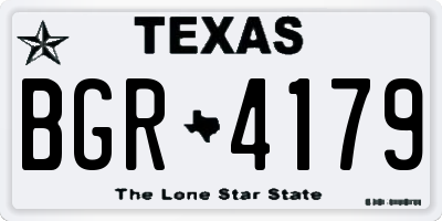 TX license plate BGR4179