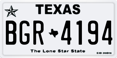 TX license plate BGR4194