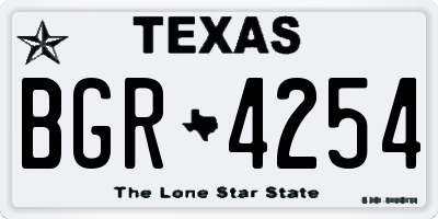 TX license plate BGR4254