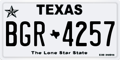 TX license plate BGR4257