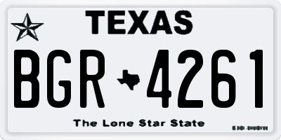 TX license plate BGR4261