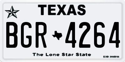 TX license plate BGR4264