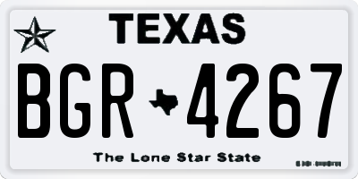 TX license plate BGR4267