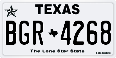 TX license plate BGR4268