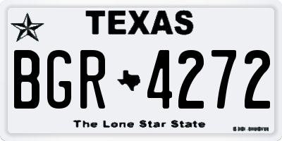 TX license plate BGR4272