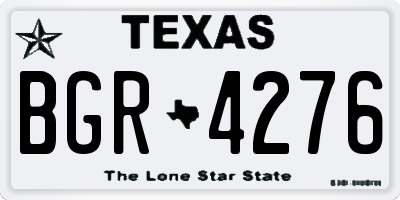 TX license plate BGR4276