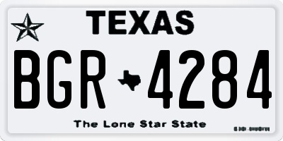 TX license plate BGR4284