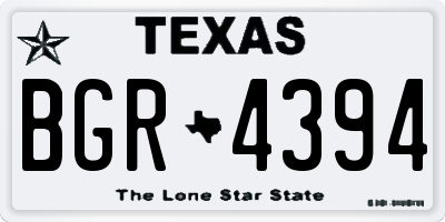 TX license plate BGR4394