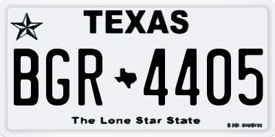 TX license plate BGR4405