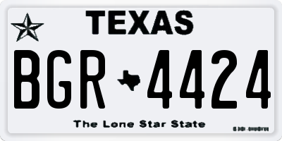 TX license plate BGR4424