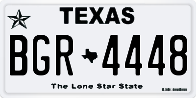 TX license plate BGR4448
