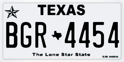 TX license plate BGR4454