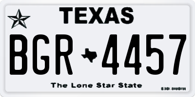 TX license plate BGR4457