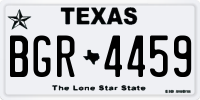 TX license plate BGR4459