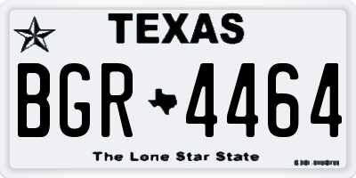 TX license plate BGR4464