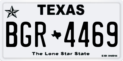 TX license plate BGR4469