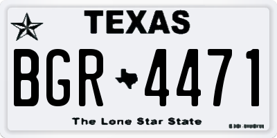 TX license plate BGR4471