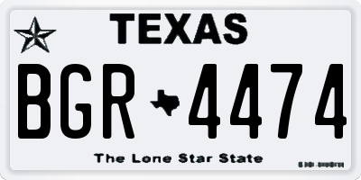 TX license plate BGR4474