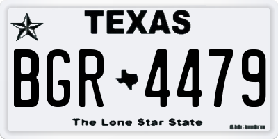 TX license plate BGR4479